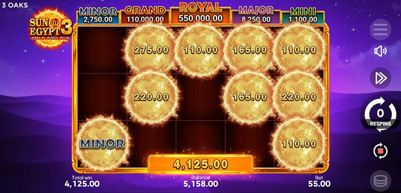 3 Oaks Sun of Egypt 3 Slot - Total Bonus
