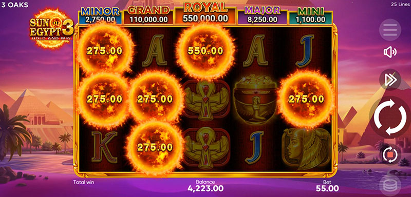 3 Oaks Sun of Egypt 3 Slot - Super Bonus Game