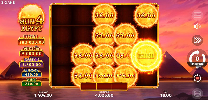 3 Oaks Sun of Egypt 4 Slot - Mystery Symbol Revealed Jackpot