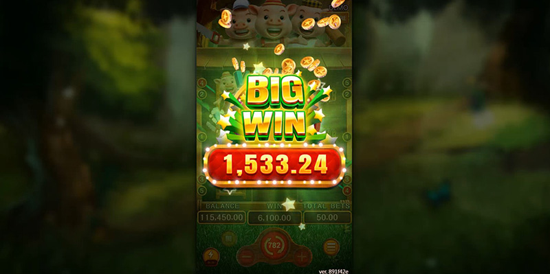 FC Three Little Pigs Slot - Big Win
